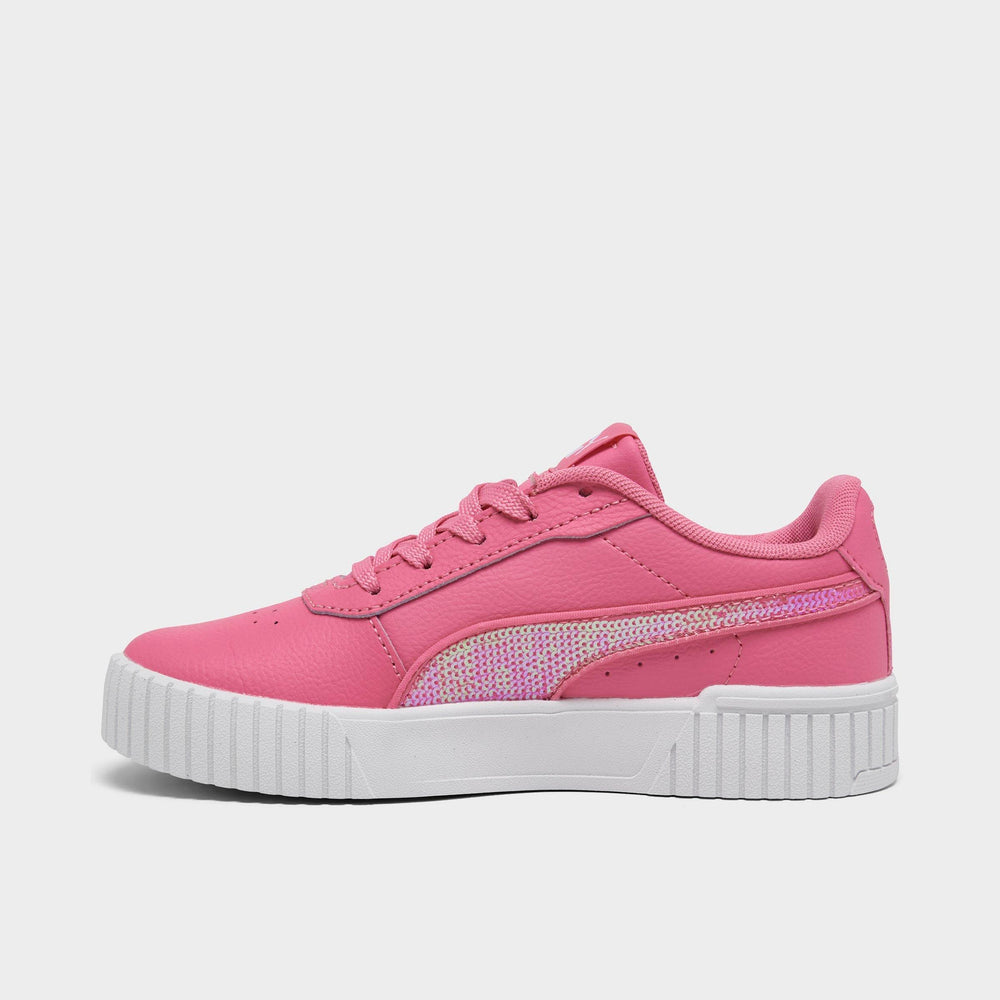 Girls' Little Kids' Puma Carina 2.0 Sparkle Casual Shoes - White,Pink