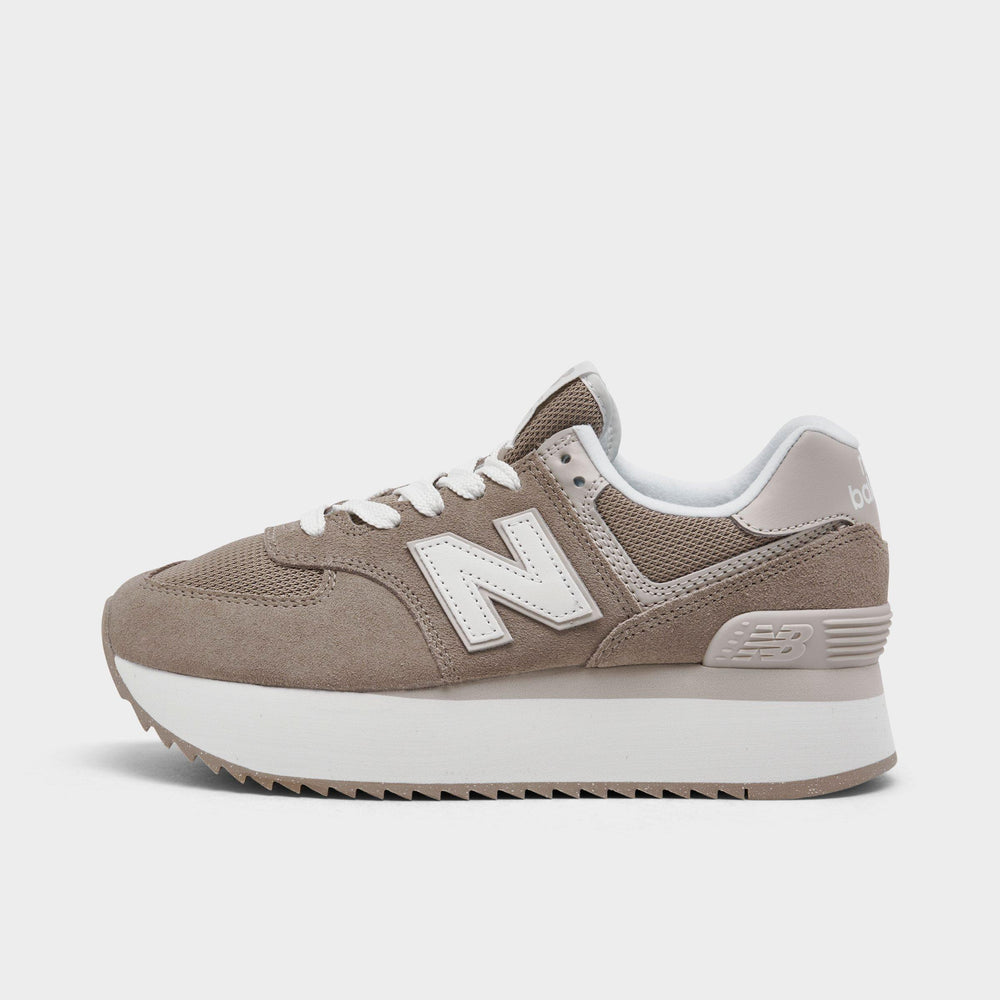 Women's New Balance 574+ Platform Casual Shoes - Beige